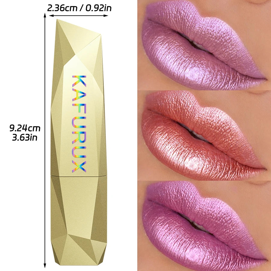 19 Colors Glitter Lipstick Hydrating Red Pink Sparkling Shine Lip