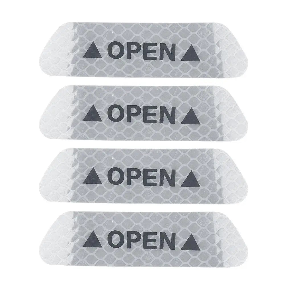 4-Pack Night Reflective Car Door Safety Warning Stickers Car Safety Sticker Zpaxo E