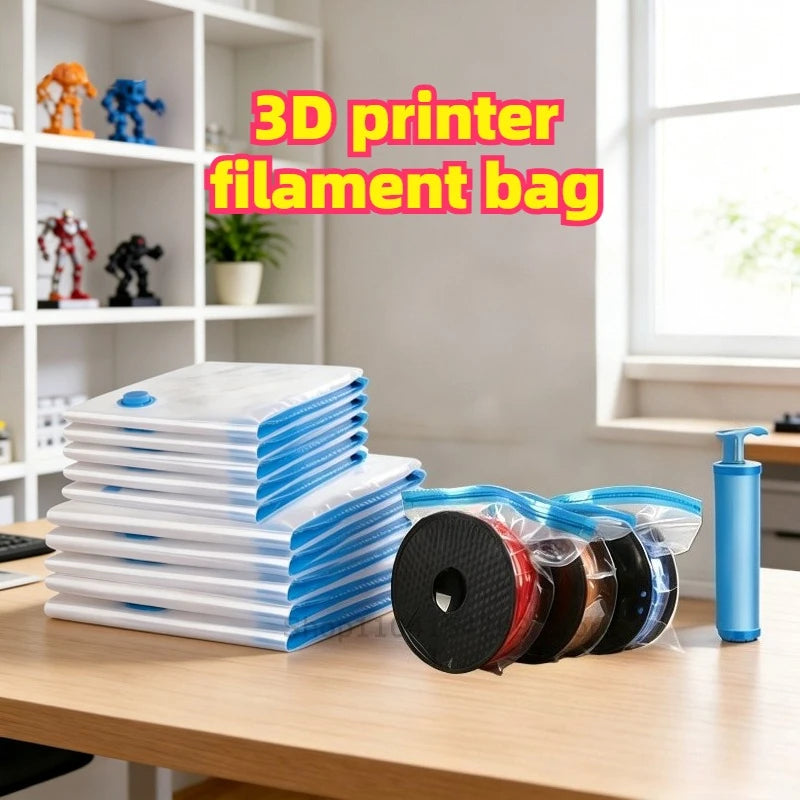 3D Filament Vacuum-sealed Bags 3D Printer Tool Kit Transparent Storage Box Reusable Sealed Moisture Proof Dustproof Dryer Zpaxo