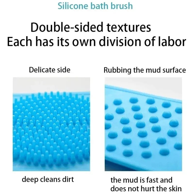 Body Sponge Silicone Back Brushes Bath Towels Scrubber Rubbing Back Peeling Massage Shower Belt Extended Skin Clean Brushes Zpaxo