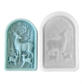 Reindeer Embossed Silicone Molds Handmade Soap Holiday Decoration