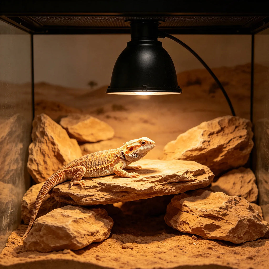 3 5 Depth Reptile Heating Dome Shade 4 7 Dia 1 8 Hole Aluminum