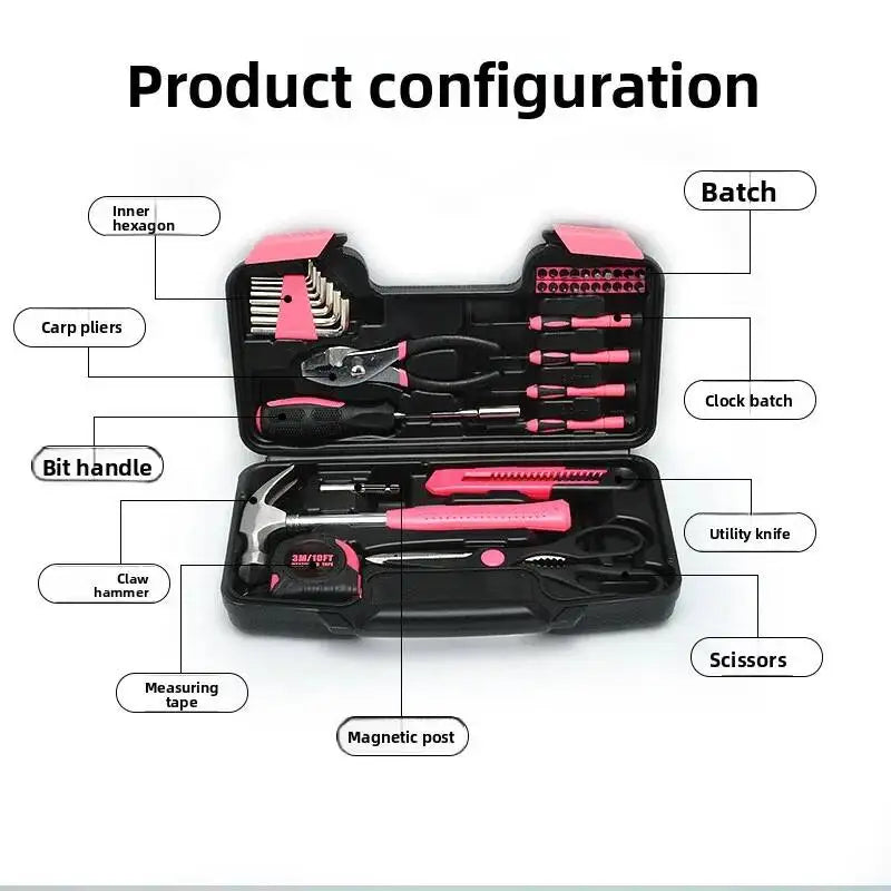 39Pcs Combination Tool Set Multifunctional Household Hardware Hand Tools Kit for Home Repair Zpaxo