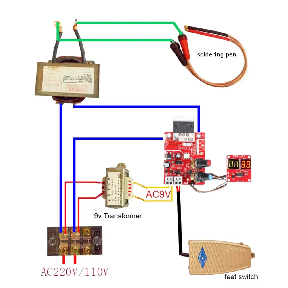 Spot Welding Machine Control Board Adjustable Time Current
