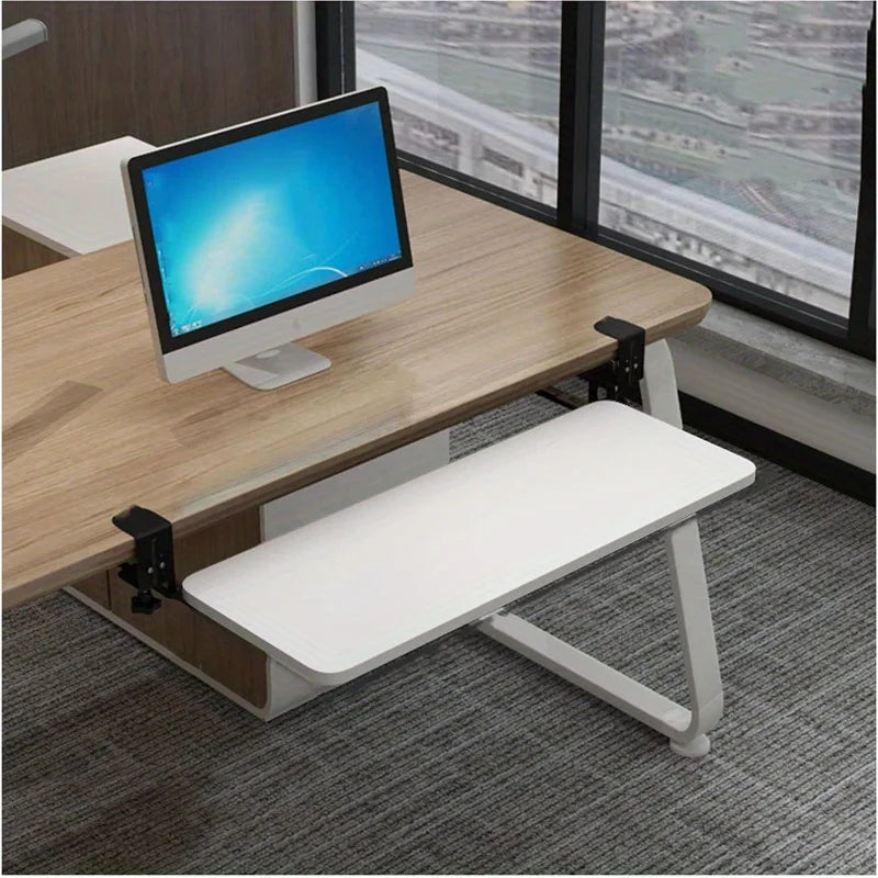 Wholesal Clamp Keyboard Tray Ergonomic Sliding Under Desk Mouse Zpaxo White