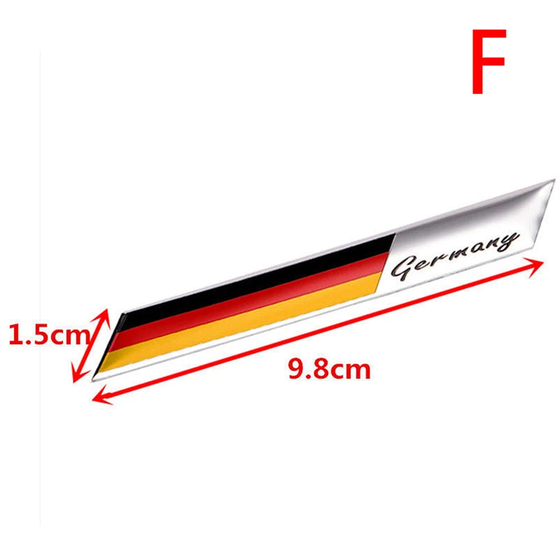 CM3D Aluminium Auto Car Emblem Germany German Flag Logo Grille Badge Zpaxo F