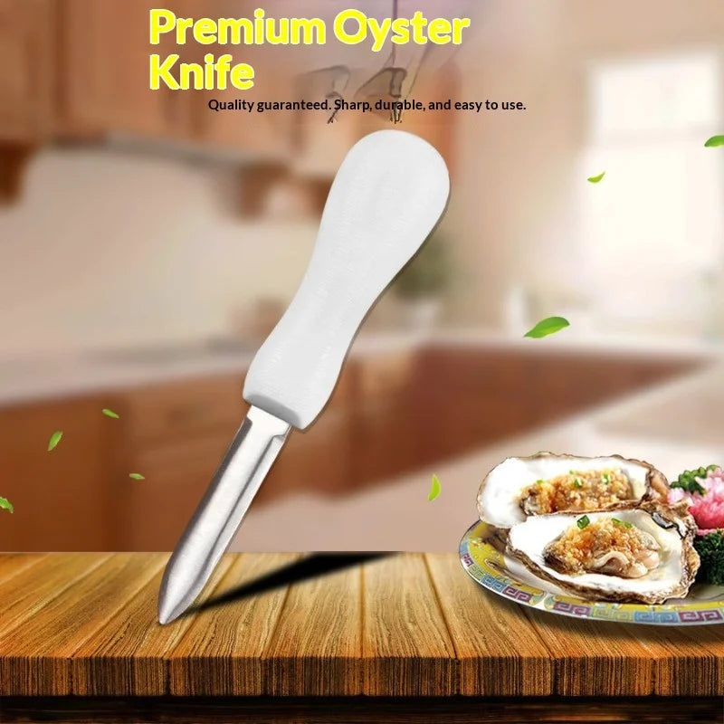 Stainless Steel Oyster Knife with Anti-Slip Handle | Scallop Oyster Shucking Knife Zpaxo