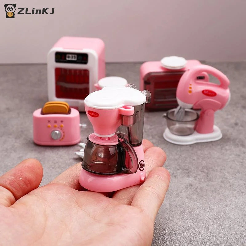 ▶1Set 1:12 Dollhouse Miniature Coffee Machine Egg Beater Home Appliances Decor Toy Doll House Accessories Zpaxo
