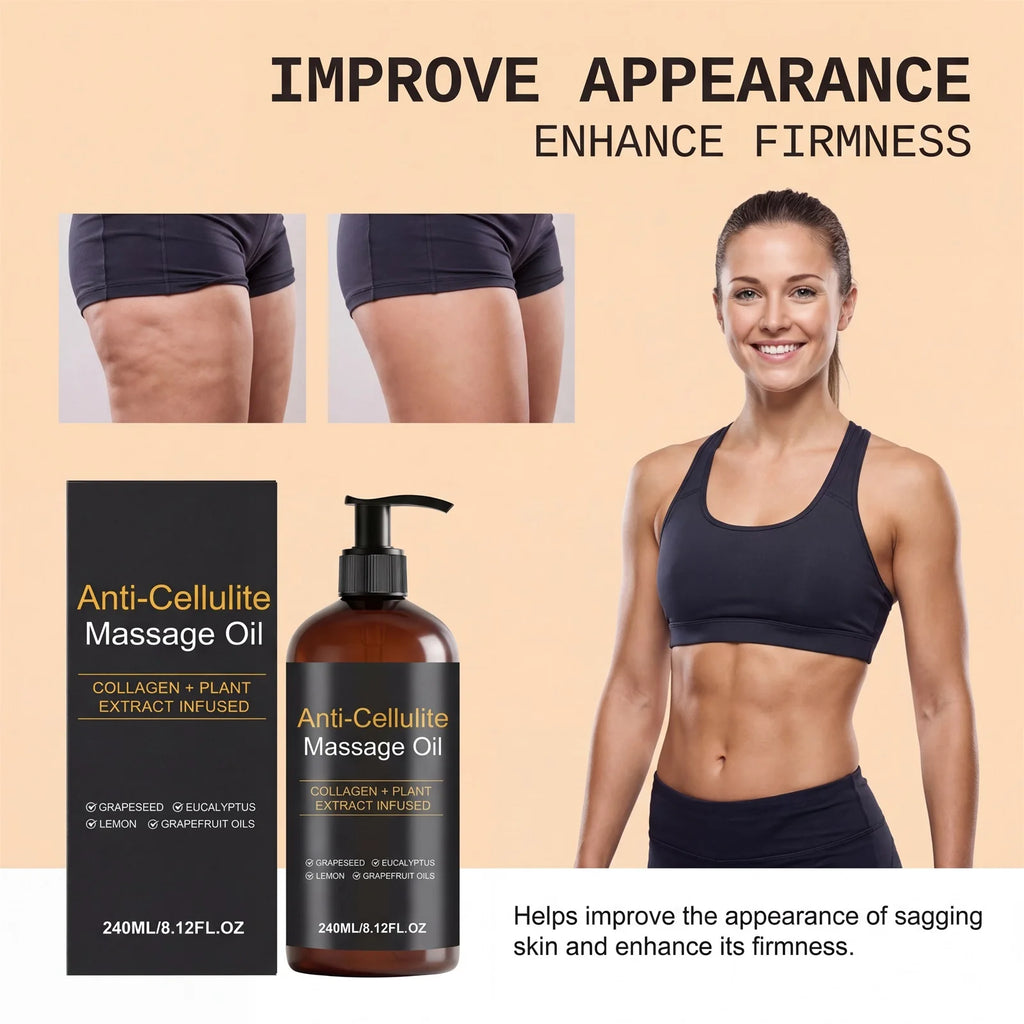 Hoygi Firming Body Massage Oil – Collagen Anti-Cellulite 240ml Anti-Cellulite Body Oil Zpaxo