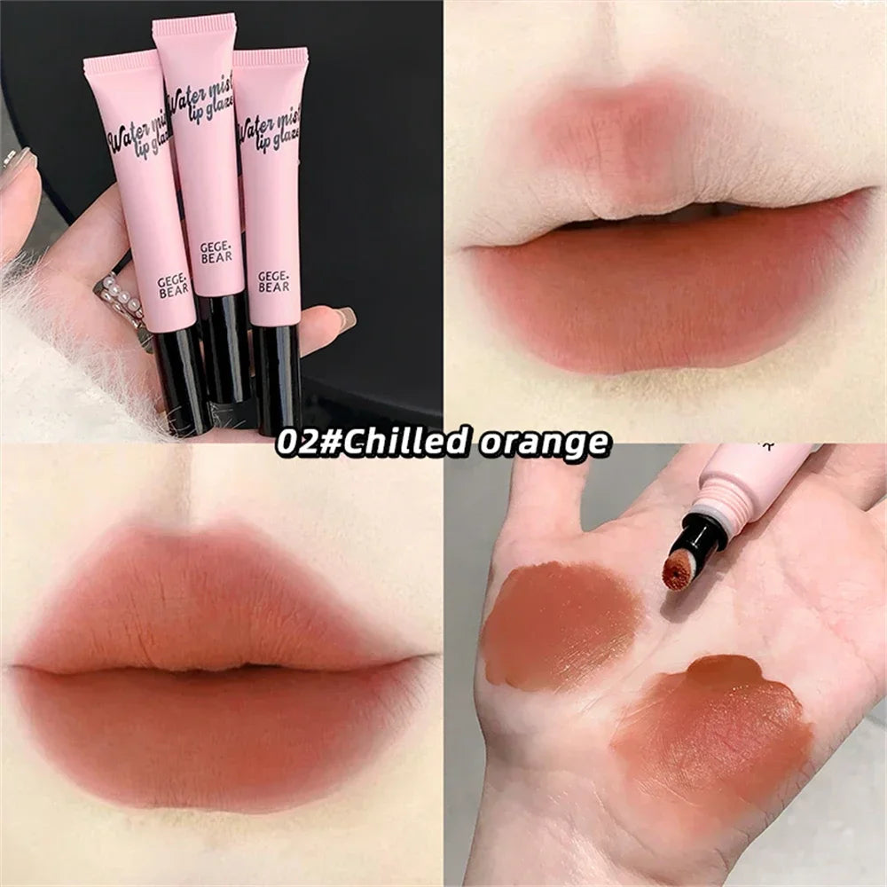 Velvet Matte Liquid Lipstick Water Turn Mist Lip Gloss Moisturizing Creamy Soft Liquid Blush Lip Tube Makeup With Plush Head Zpaxo