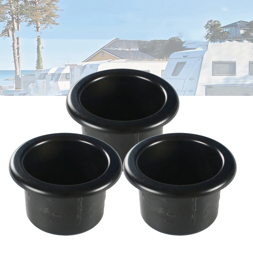 Black Car Cup Water Drink Holder Recessed RV Marine Boat Trailer