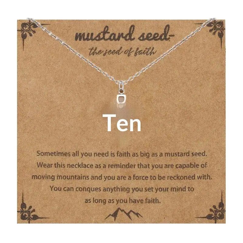Christian Mustard Seed Gold Stainless Steel Pendant Faith Silver Chain Zpaxo A4