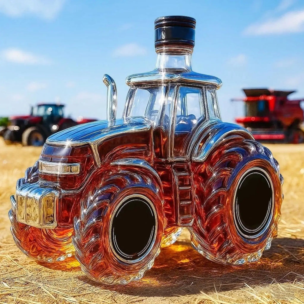 Whiskey Glass Bottles Tractor Shape Alcohol Dispenser Decanter Bottle