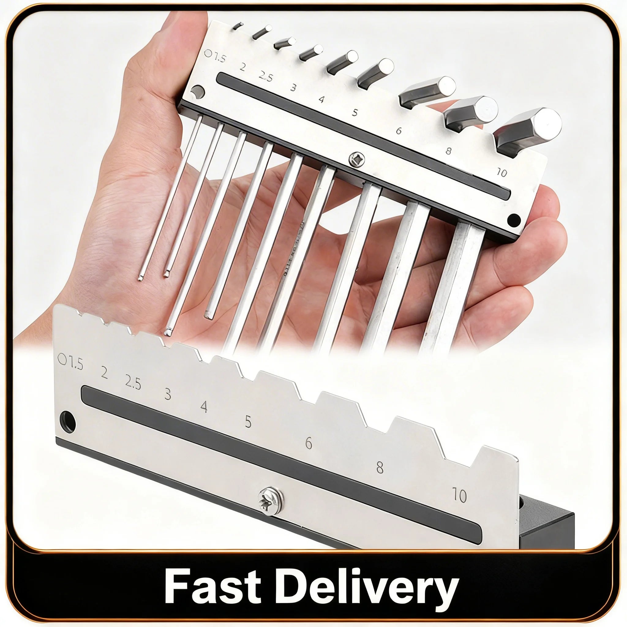 9-Slot Wall Mount Hex Key Wrench Rack Organizer | KITPIPI Wrench Rack Organizer Zpaxo