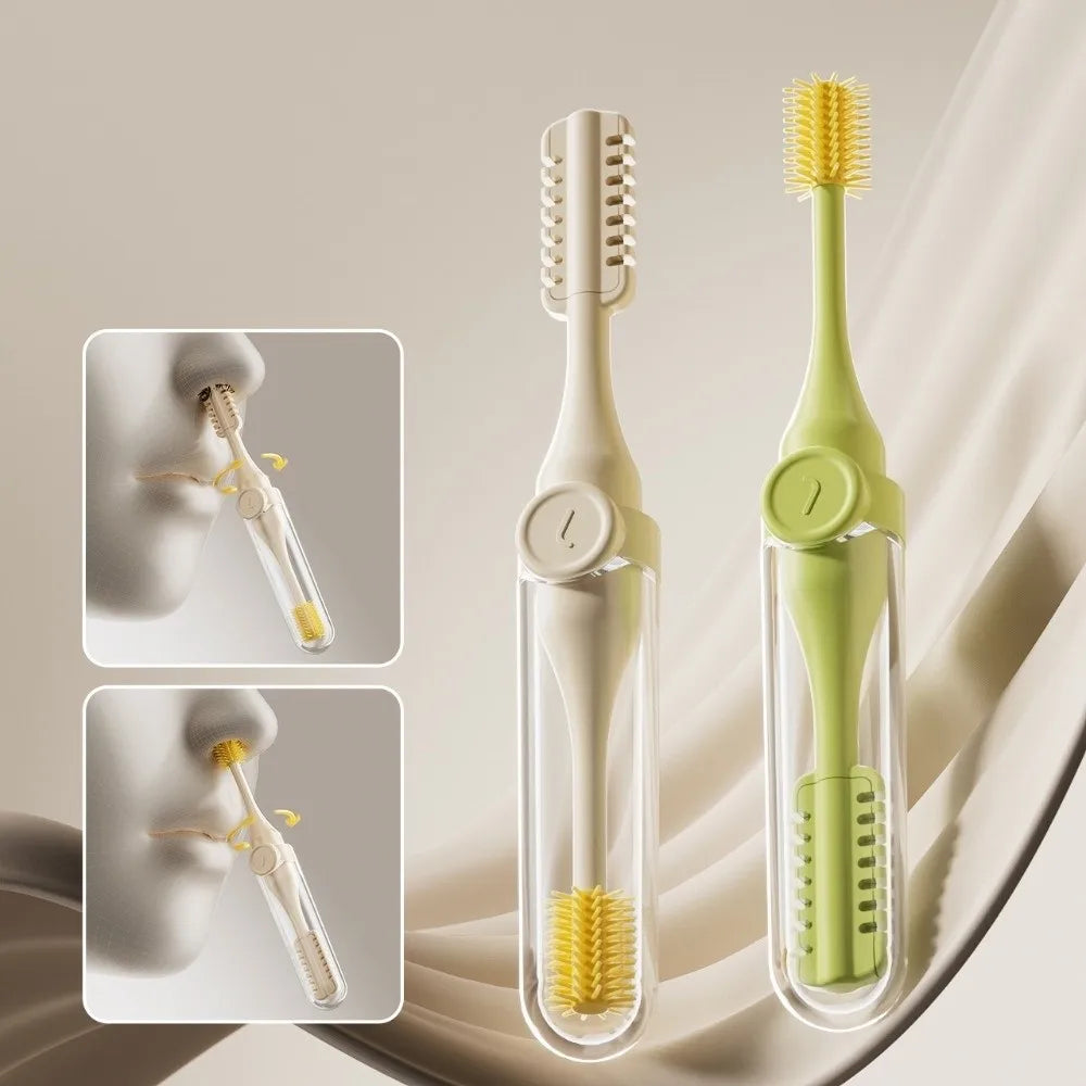 Durable Plastic Nose Hair Trimmer Ear Scoop Dual Head Safe Nosal 360 Zpaxo