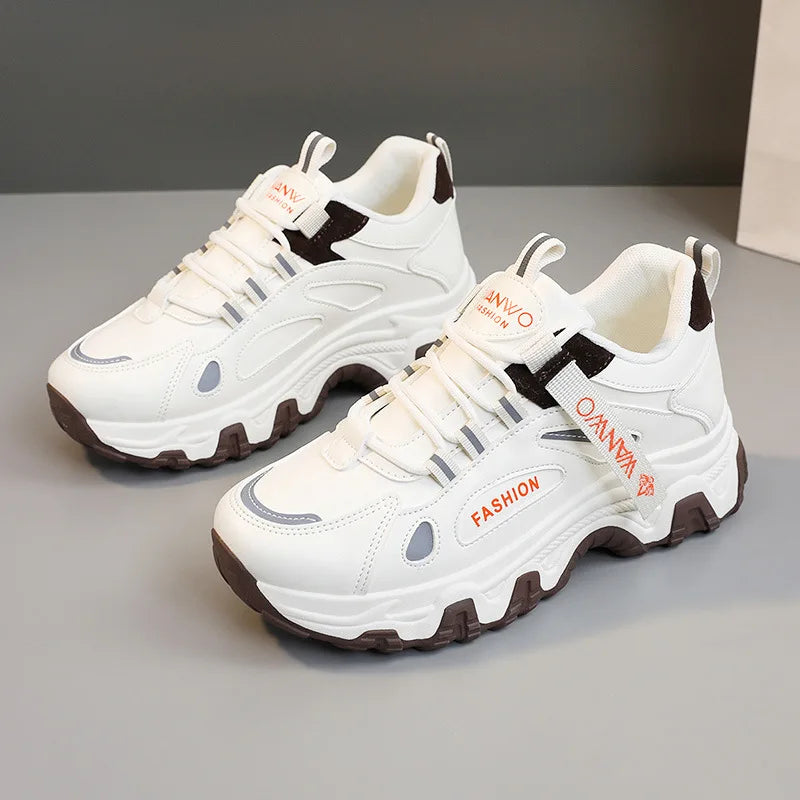Women's Fashion Casual Sneakers Breathable Vulcanized Mesh Zpaxo White black 40(Foot 25cm) China Mainland