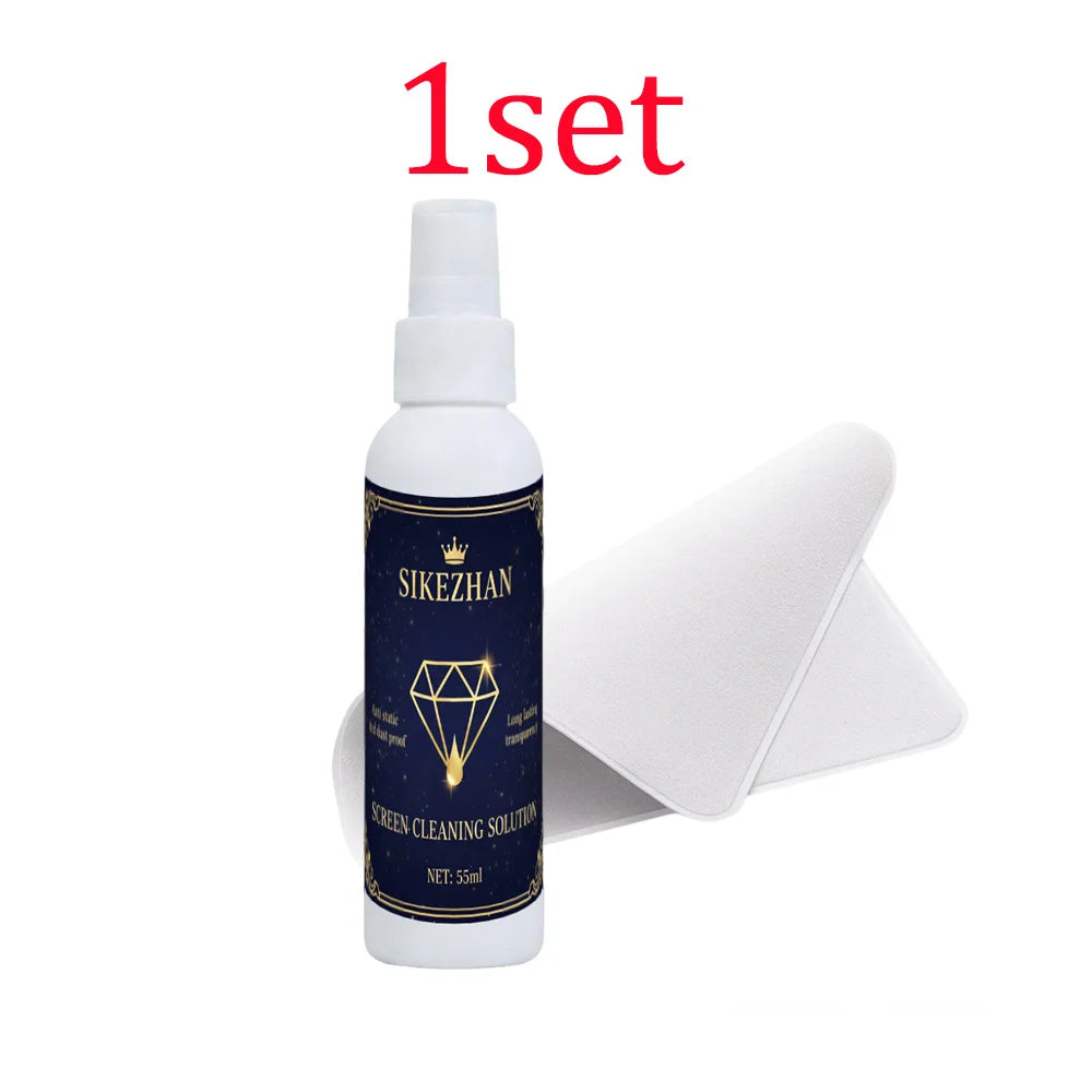Universal Screen Cleaner Spray Kit with Polishing Cloth for Computer Laptop Monitor TV Phone LCD LED Dust Fingerprint Remover Zpaxo 1set