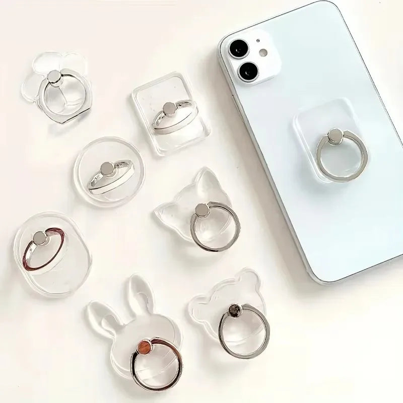 Cute Animal Phone Ring Holder – 360° Rotating Foldable Stand