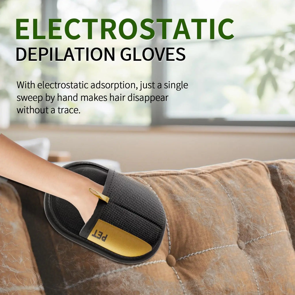 Pet Hair Removal Glove – Electrostatic Grooming for Dogs & Cats