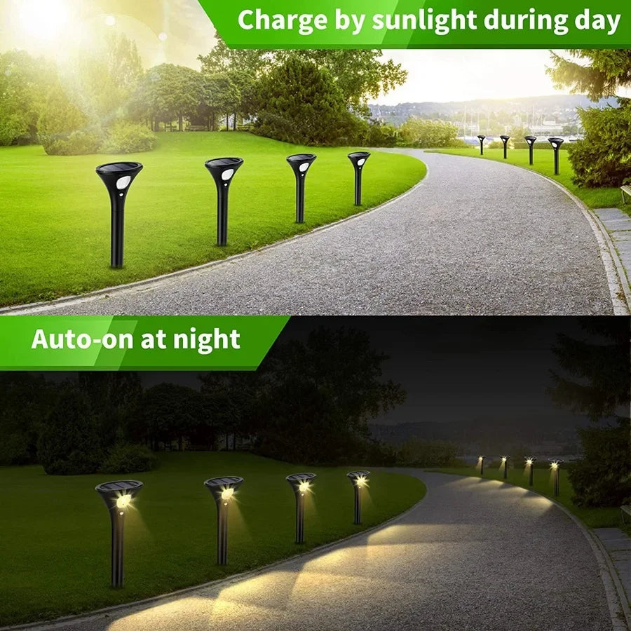 Solar Pathway Lighs LED Powered Garden Light 120H Lighting Waterproof Zpaxo