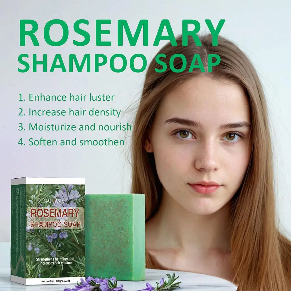 Rosemary Shampoo Bar For Hair Growth Anti Hair Loss Biotin Volumizing Hair Soap Strengthening Thickening Scalp Treatment 100g Zpaxo
