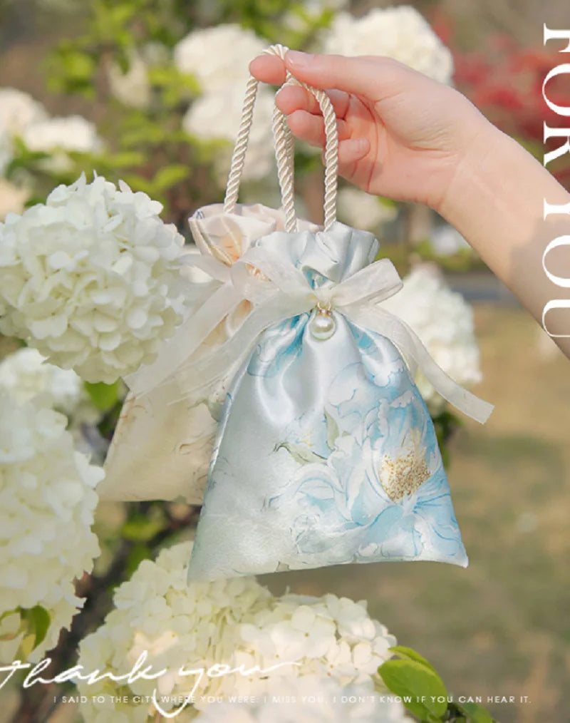 Floral Drawstring Candy Gift Bags – Wedding & Baby Shower Favors Party Favor Gift Bag Zpaxo