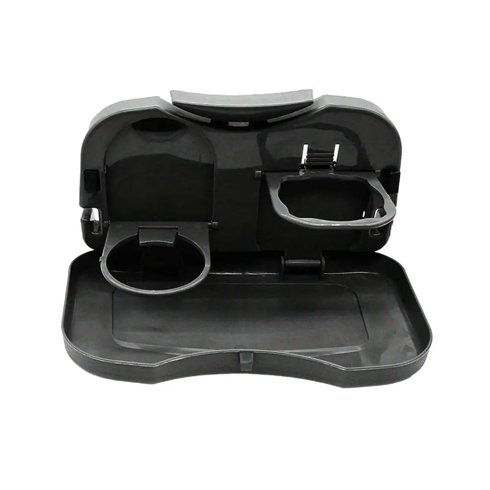 Foldable Car Backseat Tray Table with Cup Holder & Storage Car Backseat Tray Zpaxo Black
