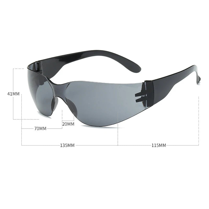 New Cycling Sunglasses Outdoor Sports Cycling Glasses Windshield Goggles Unisex Goggles Rimless Sport UV400 Riding Zpaxo