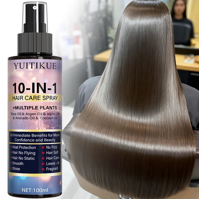 YUITIKUE 10-in-1 Hair Treatment Spray – Heat Protection & Shine Hair Treatment Spray Zpaxo