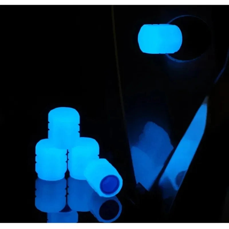 Glow-in-the-Dark Tire Valve Caps – Car, Bike & Motorcycle