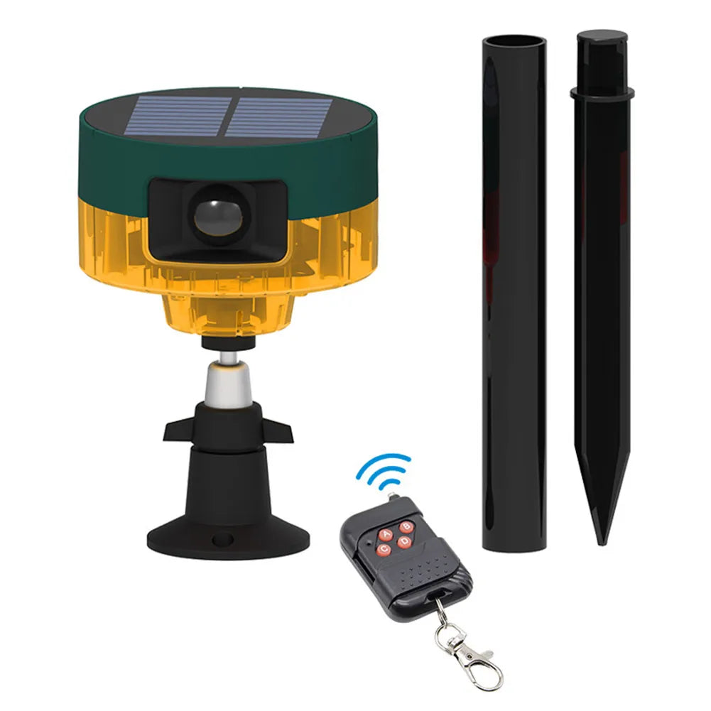 Birds Owl Repeller Solar 360-degree Induction Alarm 1200mAh Wild