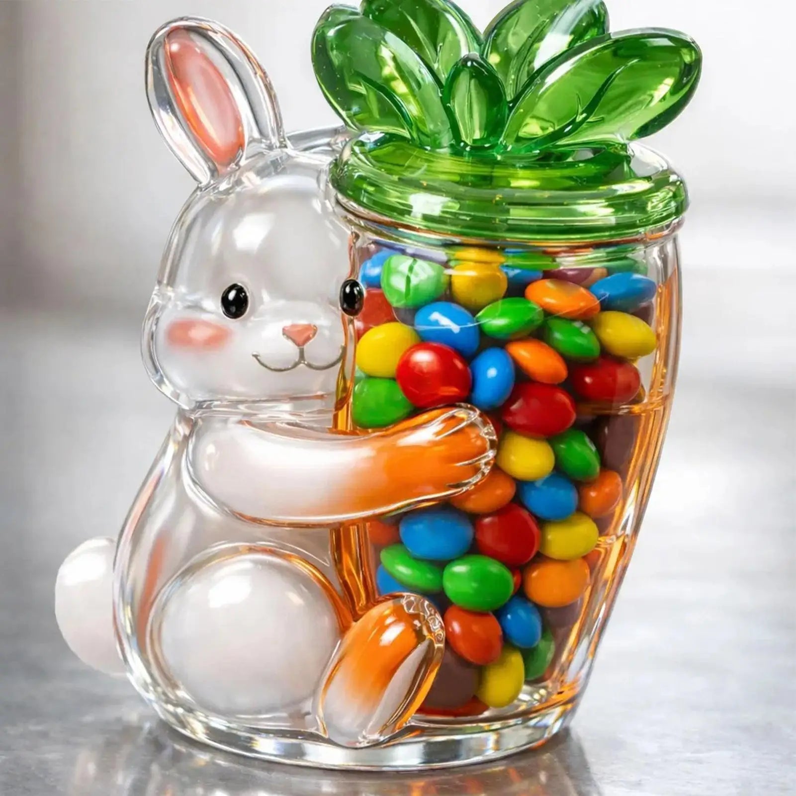 Easter Cookie Jar Cute Bunny Portable Organization Spring Candy Dish