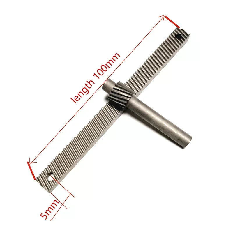 0.5M Steel Gear Rack 63T 100mm – Precision Sliding Table Tool