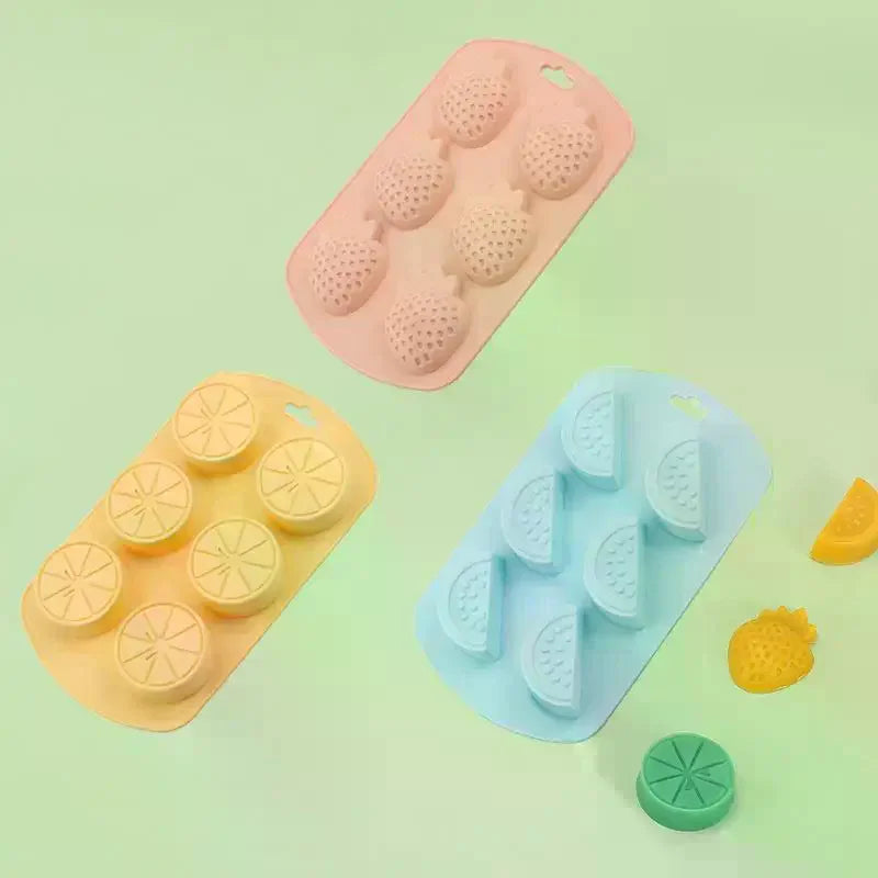 Watermelon Strawberry Lemon Shaped Silicone Mold DIY Flexible Easy Release Fondant Chocolate Gummy Pudding Molds Zpaxo