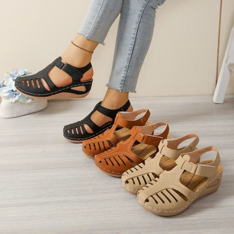 Summer Women Sandals Lightweight Wedge Shoes Trend Premium Orthopedic Zpaxo