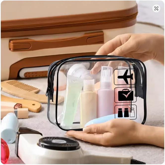 Clear Travel Cosmetic Bag – Waterproof Transparent Toiletry Pouch Travel Cosmetic Bag Zpaxo
