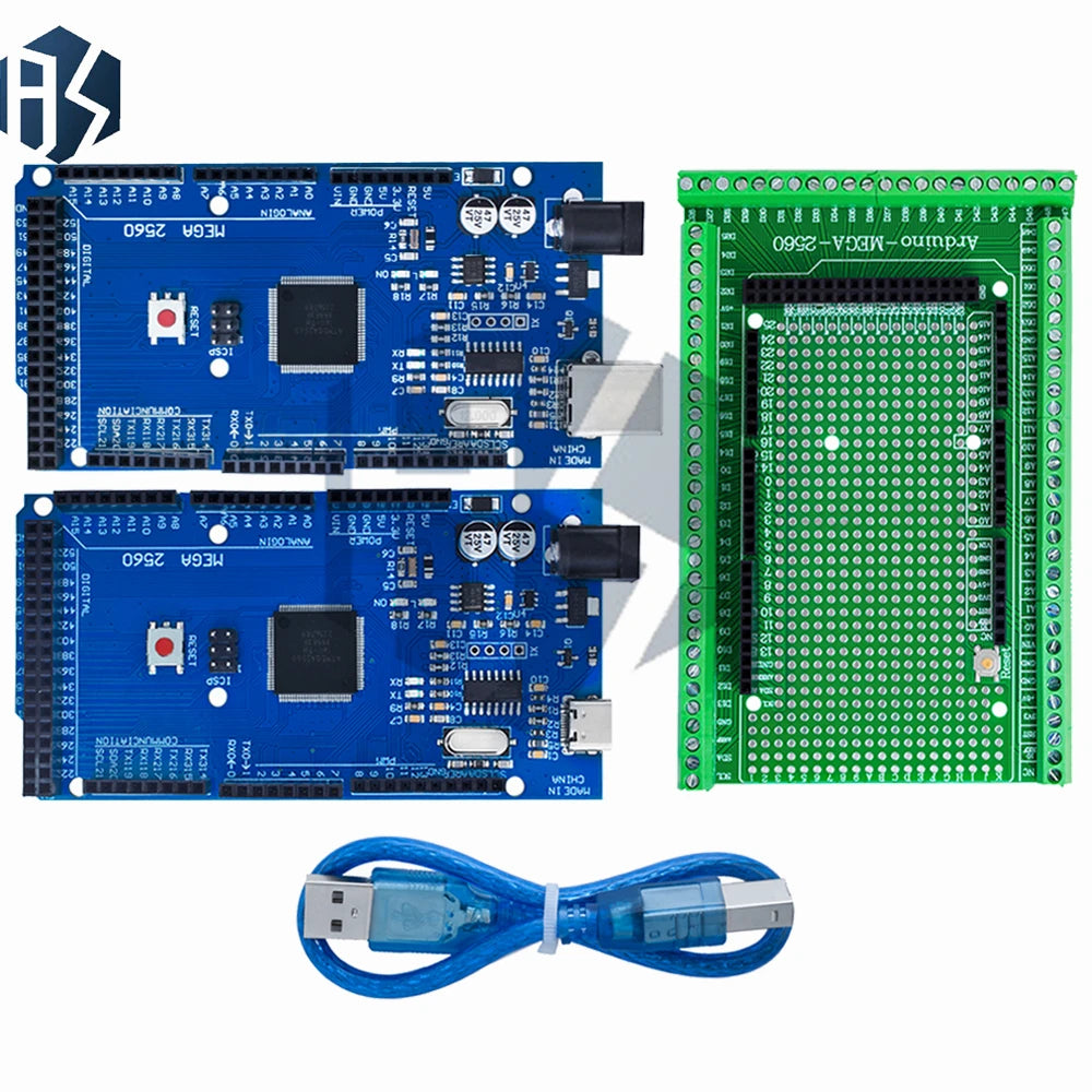 1PC Double-sided PCB Prototype Screw Terminal Shield Kit - Compatible with MEGA-2560 Series (ATMEGA16U2) Zpaxo