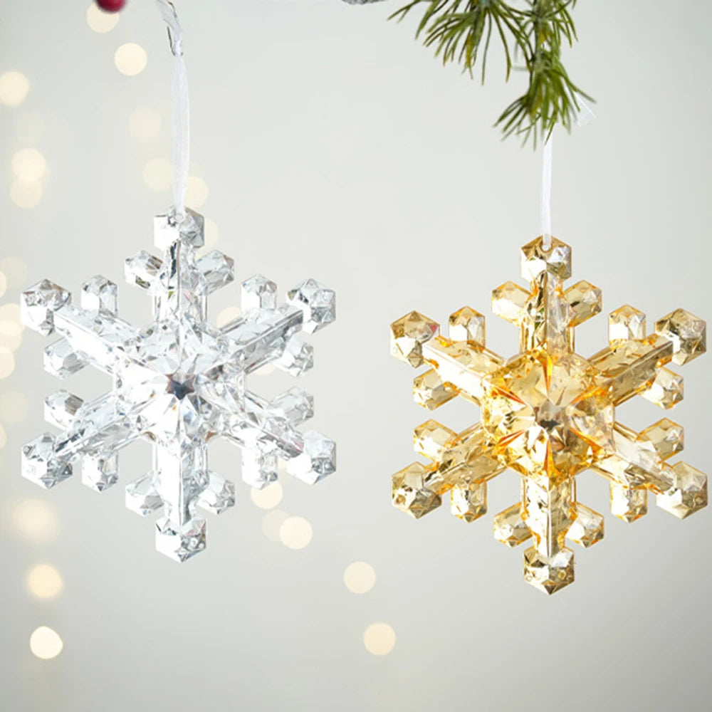 Translucent Snowflake Pendant – Christmas Tree Ornament Charm