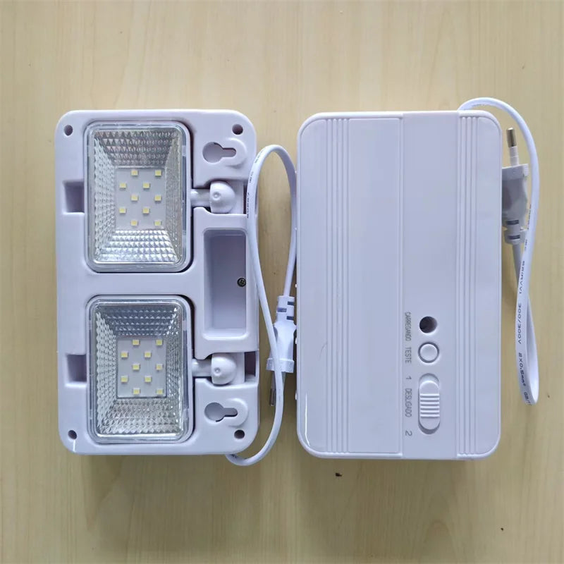 Dual-Head LED Emergency Light – Auto-On, Rechargeable, 360° Rotate LED Emergency Light Zpaxo