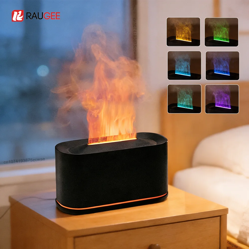 Aroma Humidifier Mini Air Flame Essential Oils Diffuser Home Room