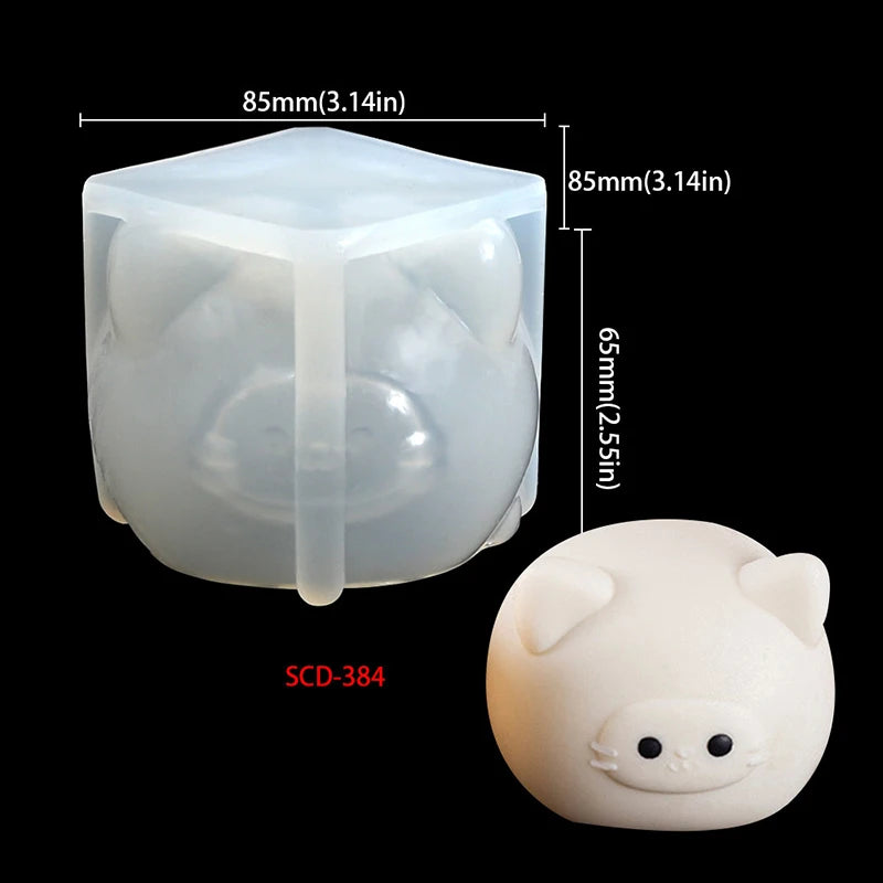 3D Animal Cat Seal Kapibala Silicone Mold DIY Mousse Cake Jelly Zpaxo SCD-384