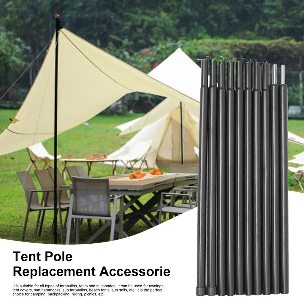 Shade Sail Poles Folding Portable Poles for Tarp Tent Iron Rods for Outdoor Sports for Sunshade Sail Beach Tent Canopies Zpaxo