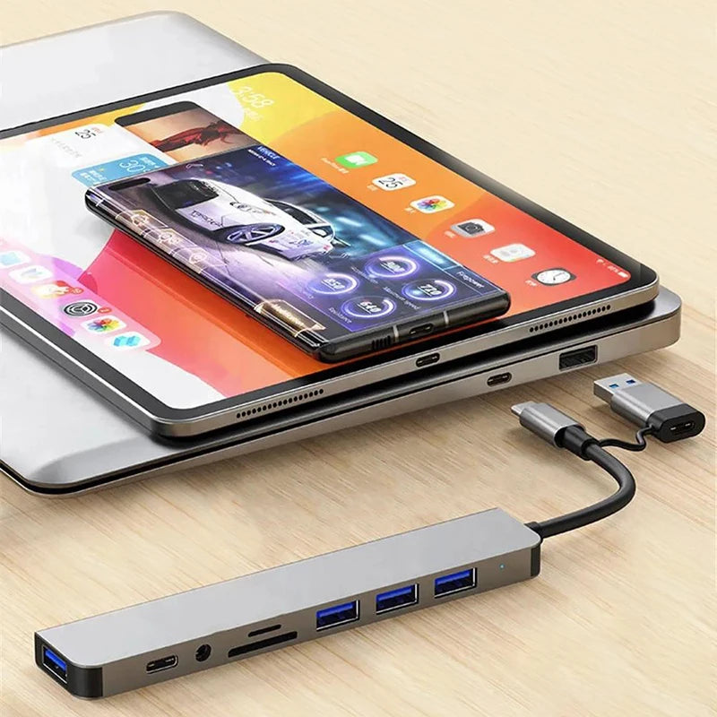 2 USB 3 0 Expander HUB C Docking Station Speed Transmission SD TF