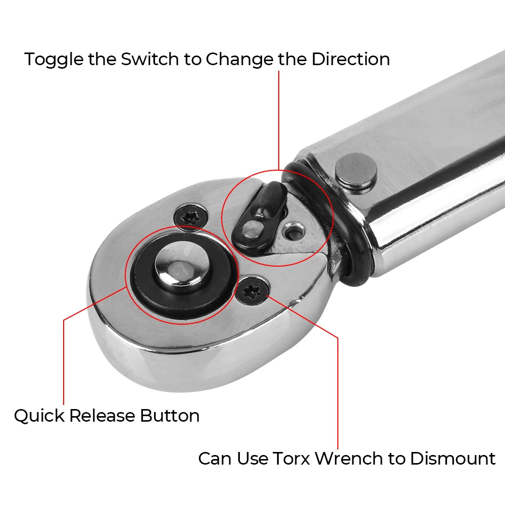 Spanner Hand Tool 1 4'' Drive Adjustable Torque Wrench Professional