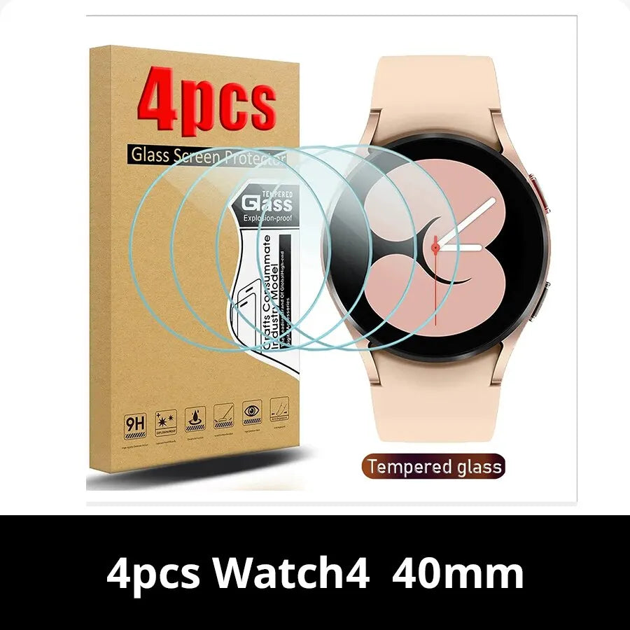 9H Tempered Glass Samsung Galaxy Watch 4 Classic 3 Anti Scrach Film Zpaxo 4pcs Watch 4 40mm