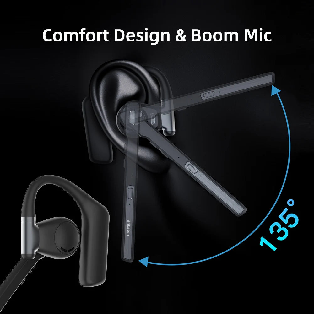 Bluetooth Headset V6 0 Wireless Dual Noise-canceling Microphones