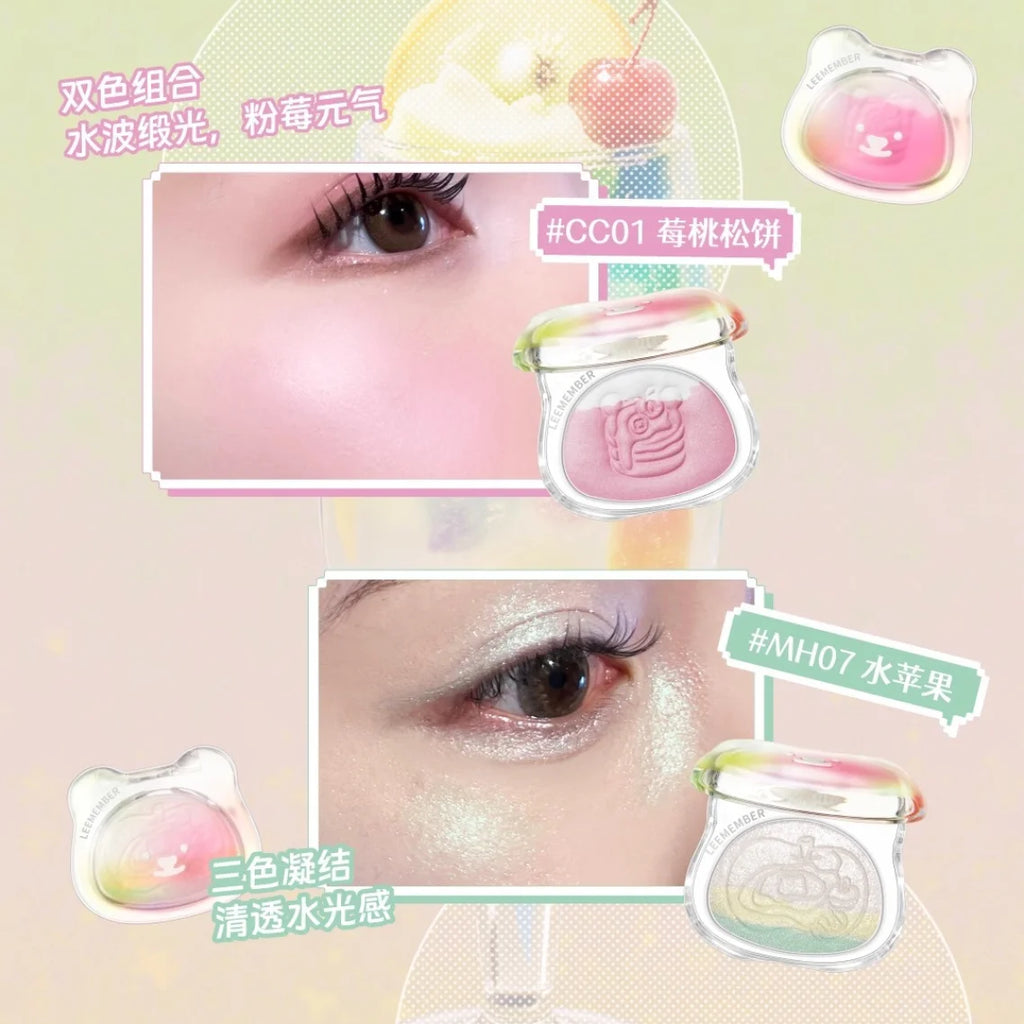 LEEMEMBER Summer Edition Lemon Yellow Eye Shadow Blush Monochrome Zpaxo