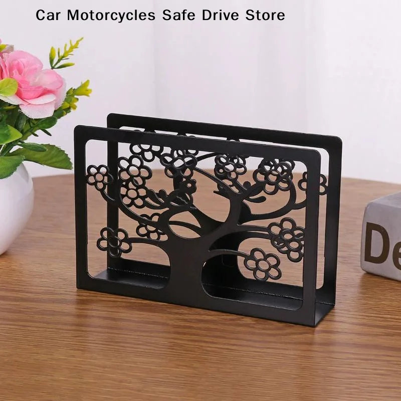 CM1Pc Elegant Iron Art Tissue Box Homestay Napkin Holder Kitchen