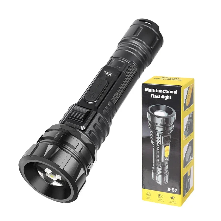 KDULIT 1200LM Rechargeable Zoomable LED Tactical Flashlight