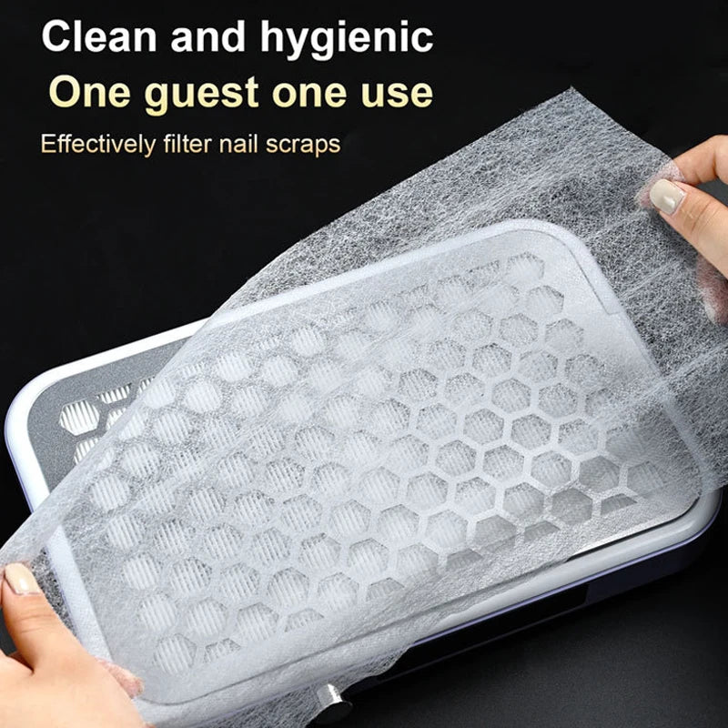 100/200Pcs Disposable Nail Art Vacuum Dust Collector Non-Woven Filter Paper Manicure Machine Dust Filter Paper Cleaning Tools Zpaxo